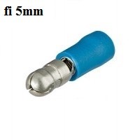 moški okrogel moder kabelski končnik fi 5mm, 5mm kabel čevelj